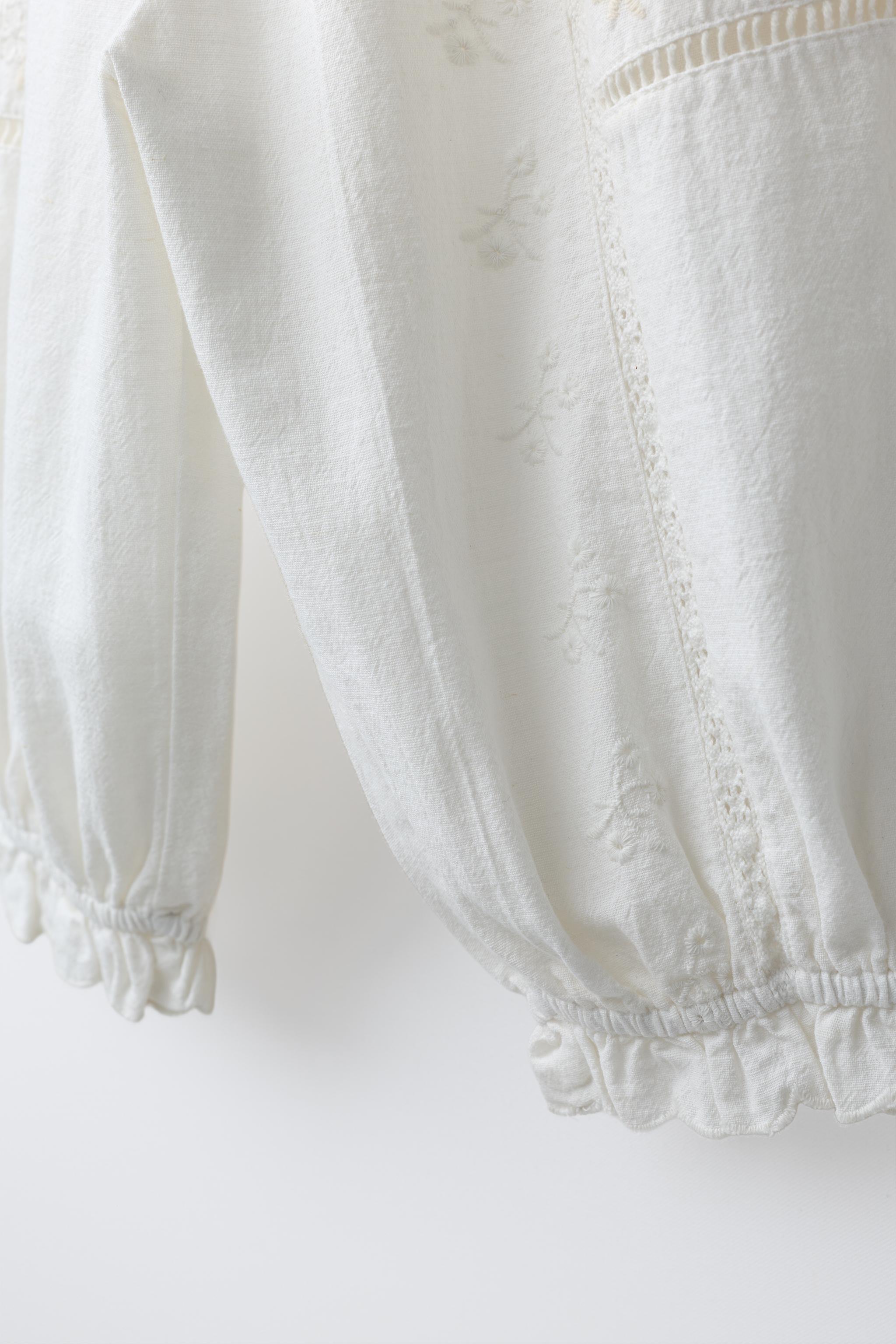 PANTALON JOGGER BRODÉ AVEC COTON ET LIN